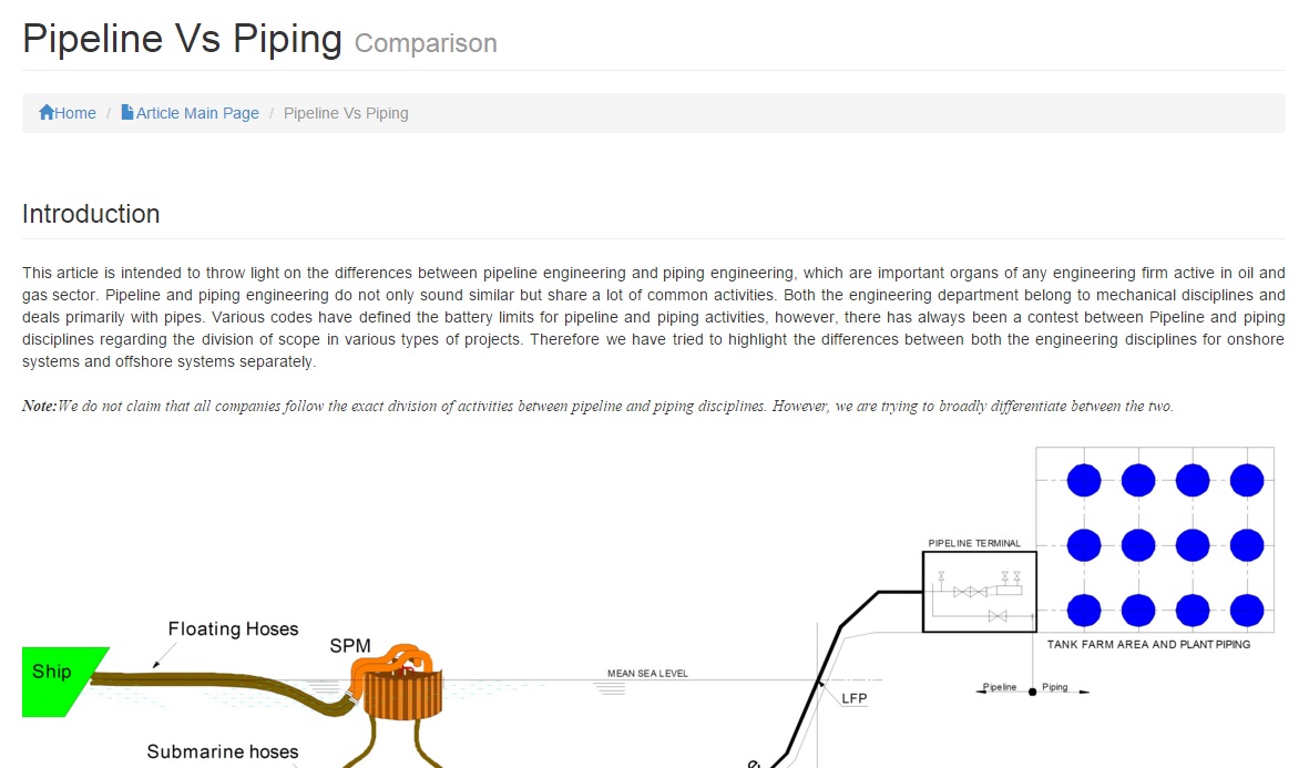 Pipeline vs piping